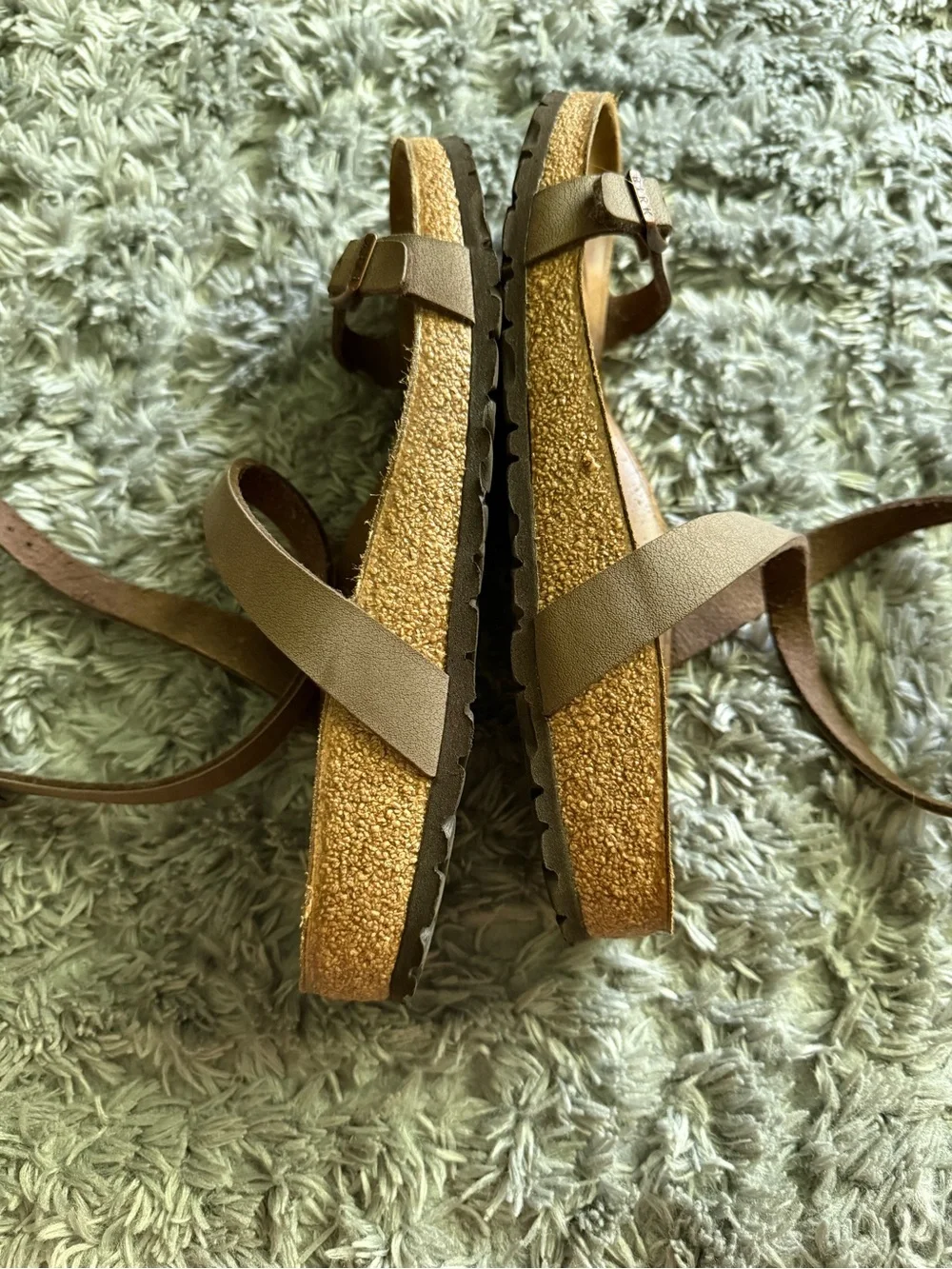 Birkenstock Brown Leather Ankle-Strap Sandals